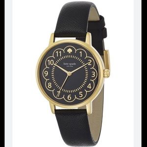 Kate Spade New York Women's Metro Black Leather Quartz Fashion Watch